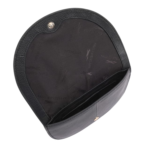 Discover the Hades Half-Moon Crossbody Bag, a perfect blend of elegance and functionality. This chic bag features stylish double flaps that enhance its sophisticated design, while the sleek silhouette is beautifully complemented by a refined metal logo at the front. With an adjustable shoulder strap, this bag offers comfort and convenience, making it an ideal accessory for any occasion. Elevate your outfit with this versatile crossbody bag that effortlessly combines style and practicality.