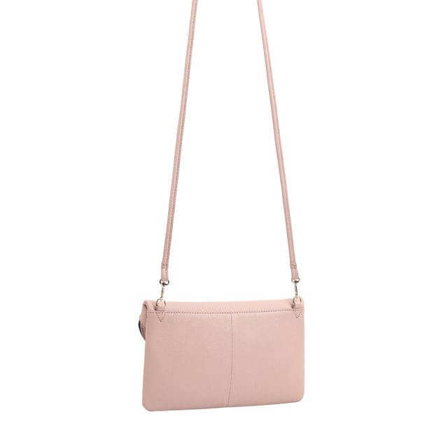 The Paul Costelloe CHARON cross-body bag is basically a two-in-one deal as it can also be converted into a clutch. Its leather body is suspended from a detachable shoulder strap which can be whipped off in an instant, and the edge of the foldover magnetic flap is fitted with a zipper for even more storage space on top of the roomy interior.
