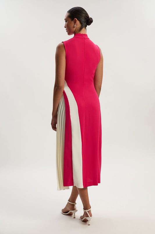 strapless open back dress Serene Pleated Cutout Maxi Dress main image 1