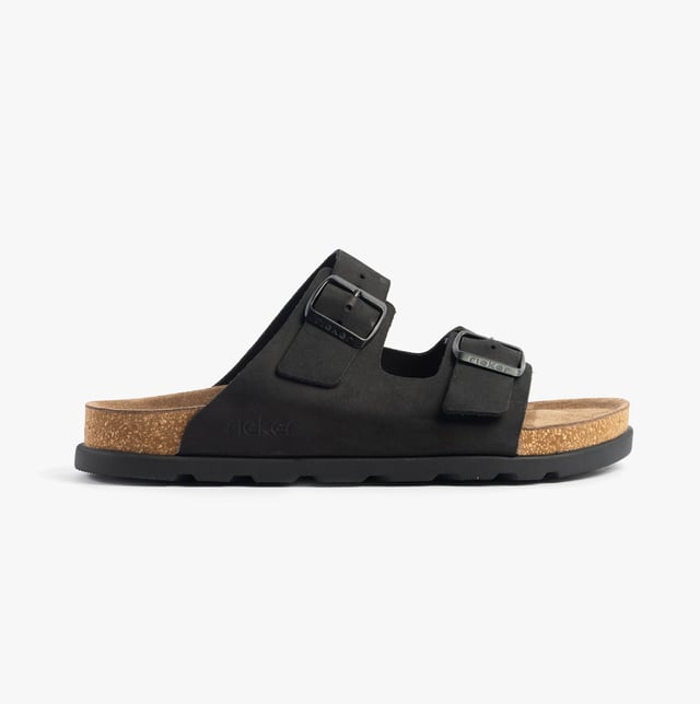 These men's sliders feature a leather upper, breathable lining, and EVA sole for comfort. Designed with an extra-wide fit and slip-on style, ideal for casual summer wear