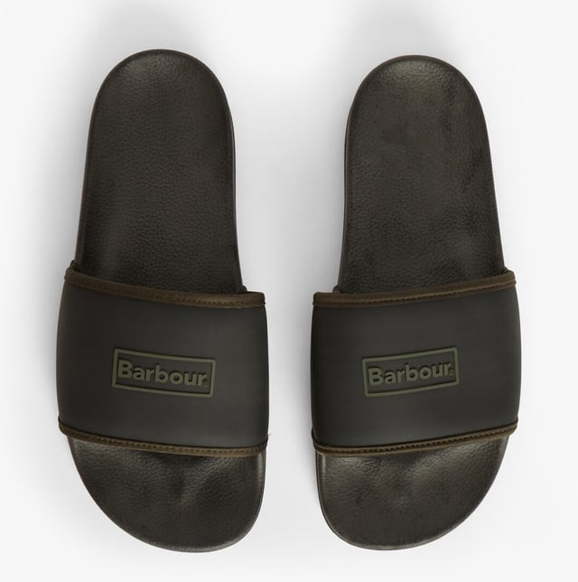 These men's sliders feature a polyurethane upper, neoprene lining, and rubber sole for lightweight comfort. Ideal for casual wear, they are slip-on and easy to clean