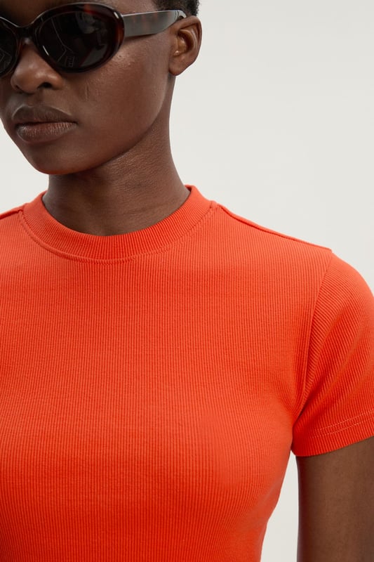 Compact Jersey Ribbed T-Shirt