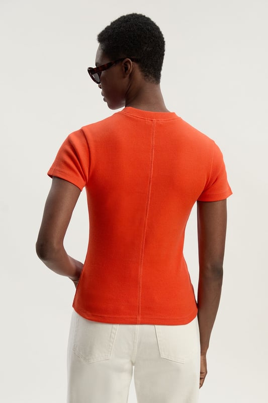 Compact Jersey Ribbed T-Shirt