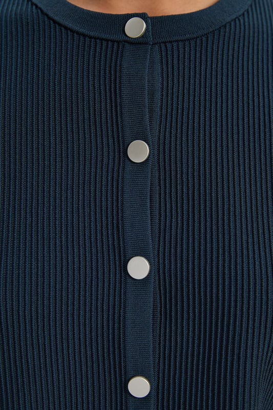 Ottoman Stitch Short Sleeve Knitted Cardi