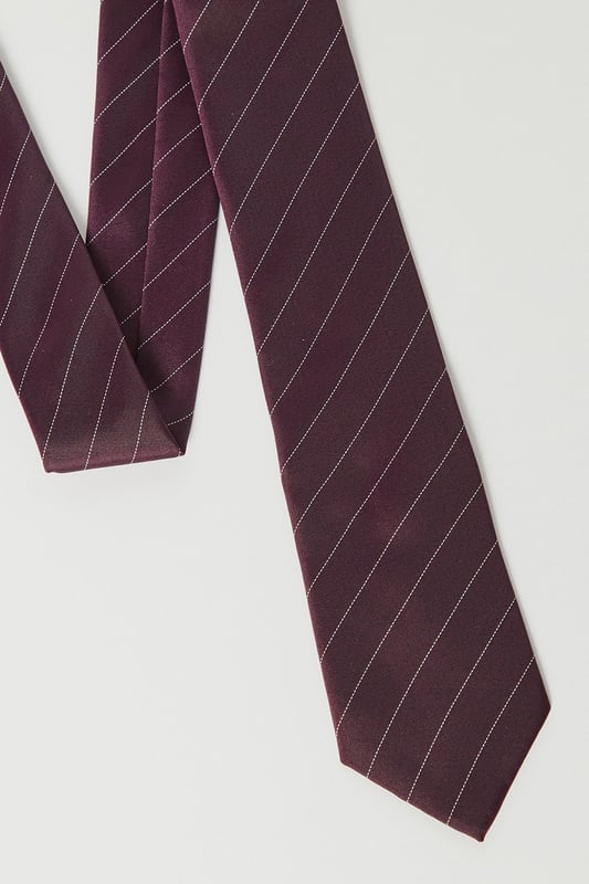 Burgundy Stripe Tie