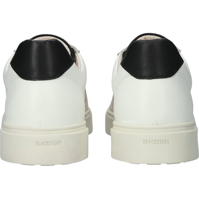 Sneaker (low) der Marke Blackstone. In der Farbe WHITE BLACK. Hergestellt aus Leather mit einem Futter aus Leather. Dieser Schuh ist mit einer Cup Sohle gefertigt.