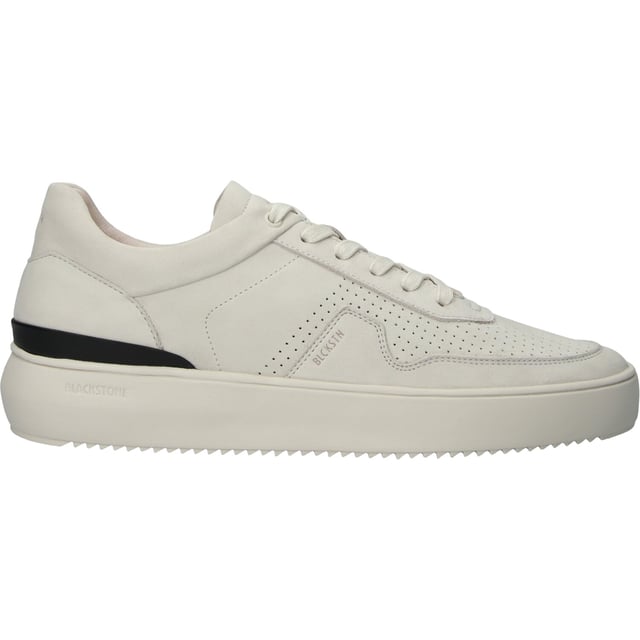 Sneaker (low) der Marke Blackstone. In der Farbe DELICATE STONE. Hergestellt aus Nubuck mit einem Futter aus Leather. Dieser Schuh ist mit einer Cup Sohle gefertigt.