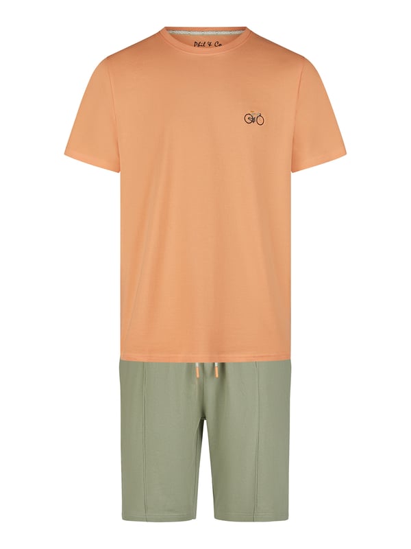 Cómodo pijama de Phil & Co. Berlín. El pijama tiene un corte amplio, holgado y acogedor. La cintura muy elástica y suave ejerce poca presión y hace que sean cómodos de llevar. Los conjuntos se componen de un pantalón y un top en diferentes diseños.