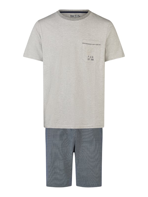 Cómodo pijama de Phil & Co. Berlín. El pijama tiene un corte amplio, holgado y acogedor. La cintura muy elástica y suave ejerce poca presión y hace que sean cómodos de llevar. Los conjuntos se componen de un pantalón y un top en diferentes diseños.