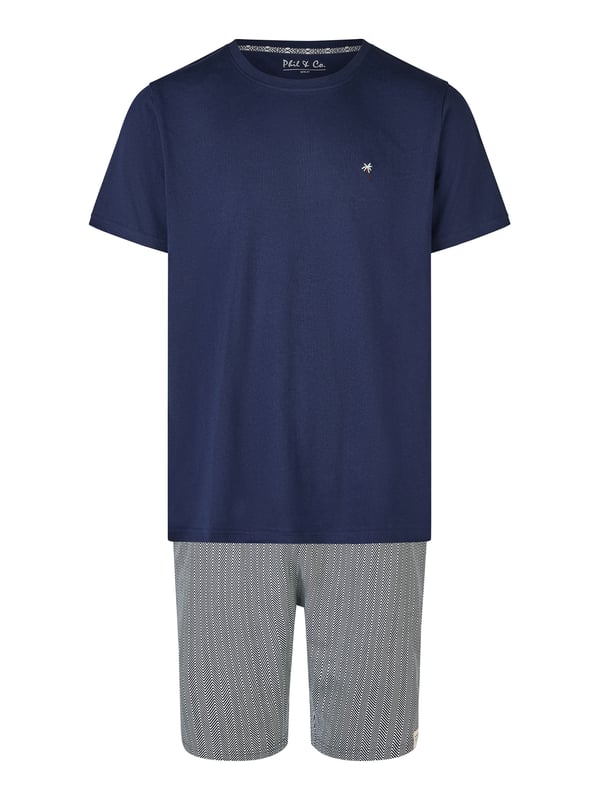 Cómodo pijama de Phil & Co. Berlín. El pijama tiene un corte amplio, holgado y acogedor. La cintura muy elástica y suave ejerce poca presión y hace que sean cómodos de llevar. Los conjuntos se componen de un pantalón y un top en diferentes diseños.