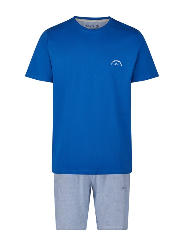 Cómodo pijama de Phil & Co. Berlín. El pijama tiene un corte amplio, holgado y acogedor. La cintura muy elástica y suave ejerce poca presión y hace que sean cómodos de llevar. Los conjuntos se componen de un pantalón y un top en diferentes diseños.