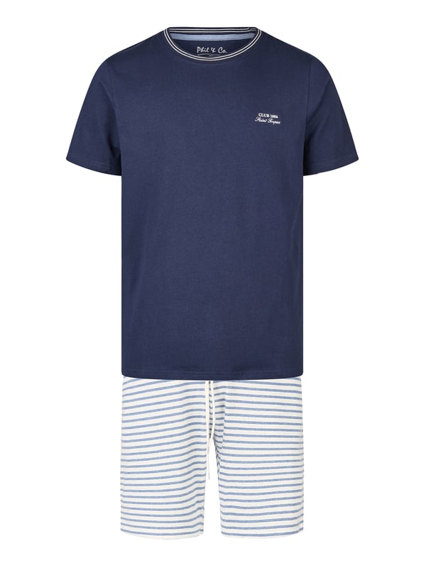 Cómodo pijama de Phil & Co. Berlín. El pijama tiene un corte amplio, holgado y acogedor. La cintura muy elástica y suave ejerce poca presión y hace que sean cómodos de llevar. Los conjuntos se componen de un pantalón y un top en diferentes diseños.