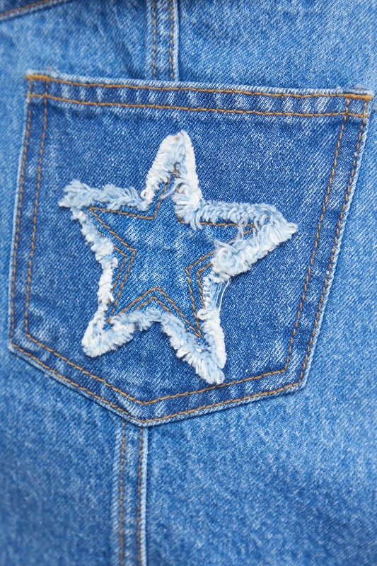 Tony Two Tone Denim Mini Skirt