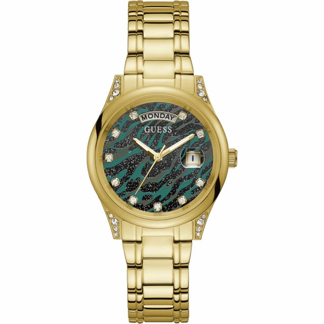 Guess GW0047L3 - Herrenuhr Quarz aus Edelstahl• Material: Edelstahl• Glas: Mineral• Armband: Edelstahl• Farbe: Gold• Wasserbeständigkeit: 30 m (3 ATM)• Gehäusegröße: 36 mm