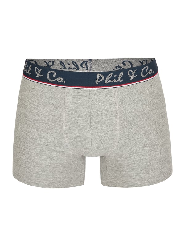 Calzoncillos en un paquete múltiple de Phil & Co.; ¡para todos aquellos a los que les gusta ir cómodos! Los conjuntos constan de seis calzoncillos retro en diferentes diseños. Los bañadores, diseñados con cariño, añaden variedad a tu armario. La mezcla de materiales de suave algodón y cómodas fibras elásticas garantiza el mantenimiento de la forma y la comodidad. Los calzoncillos no tienen costuras molestas en la zona del asiento. La cintura ancha en contraste da el toque final a los calzoncillos y garantiza que no se deslicen y permanezcan en su sitio, incluso bajo presión.