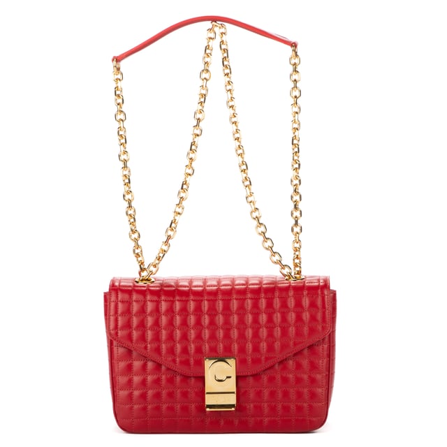 Celine Bolsas C bag  Bolso bandolera en Rojo Piel de becerro y Oro hardware. El producto esta en Perfectas Condiciones (AA).
  Dimensiones: 21x15x8 cm 
  Accesorios incluidos: None
  
  BrandCo Paris encuentra artículos raros y en las mejores condiciones a precios increíbles. ¡Vale la pena tener paciencia! Compra con confianza: todos los artículos de BrandCo Paris son seleccionados y autenticados cuidadosamente por nuestro equipo de expertos.
  Todos los artículos vienen con un certificado de autenticidad y un embalaje entregado por BrandCo Paris.
  Tabla de clasificación de la condición del artículo
  N (como nuevo)
  AA (perfecto estado)
  A (excelente estado)
  AB (muy buen estado)
  B (bueno/regular)