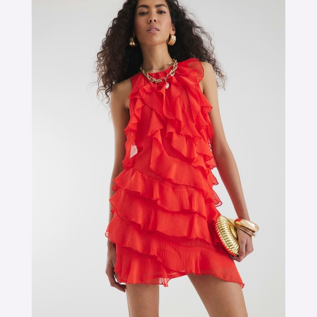 Round neckline, Sleeveless, Ruffle detail, Zip fastening, Mini lengthAbout the brandFASHION IS OUR DNARiver Island is an icon of the British high street. Inspired by the latest trends and our heritage style archives, we've been serving style and leading trends for over sixty years.We make fashion for real people with real lives, who want to look real good. Because life's a celebration - let's dress for it.
