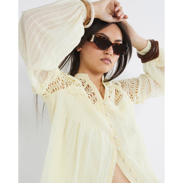Frilled yoke, Button fastening, Long sleeves, Cutwork detailAbout the brandFASHION IS OUR DNARiver Island is an icon of the British high street. Inspired by the latest trends and our heritage style archives, we've been serving style and leading trends for over sixty years.We make fashion for real people with real lives, who want to look real good. Because life's a celebration - let's dress for it.