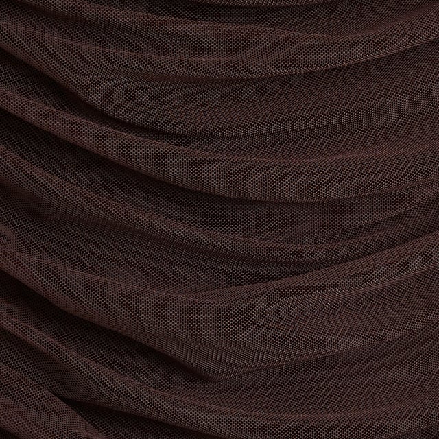 River Island Womens Brown Asymmetric Neck Ruched Mesh Top Asymmetric neckline, Ruched detail, Mesh detail, Long sleevedAbout the brandFASHION IS OUR DNARiver Island is an icon of the British high street. Inspired by the latest trends and our heritage style archives, we've been serving style and leading trends for over sixty years.We make fashion for real people with real lives, who want to look real good. Because life's a celebration - let's dress for it.