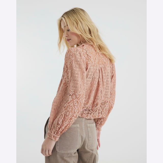 River Island Womens Pink Long Sleeve Lace Ruffle Top Loose fit, Lace fabric, Crew neck, Lace detail, Ruffle detail, Buttoned fastening, Long sleevesAbout the brandFASHION IS OUR DNARiver Island is an icon of the British high street. Inspired by the latest trends and our heritage style archives, we've been serving style and leading trends for over sixty years.We make fashion for real people with real lives, who want to look real good. Because life's a celebration - let's dress for it.