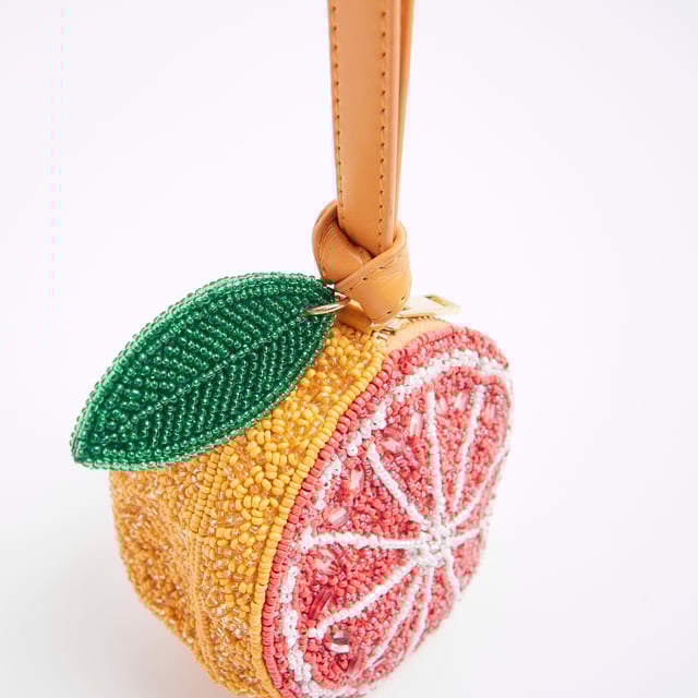 River Island Womens Orange Premium Beaded Grapefruit Clutch Bag Premium collection, Grapefruit design, Beading embellishment, Zip fastening, Strap, H: 7.5cm x W: 12cm x D: 12cmAbout the brandFASHION IS OUR DNARiver Island is an icon of the British high street. Inspired by the latest trends and our heritage style archives, we've been serving style and leading trends for over sixty years.We make fashion for real people with real lives, who want to look real good. Because life's a celebration - let's dress for it.
