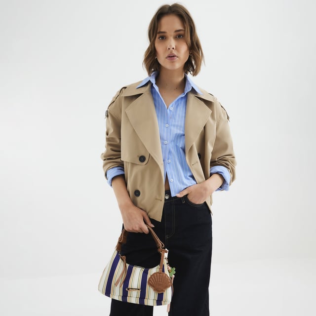 River Island Womens Blue Canvas Striped Charm Shoulder Bag Canvas fabric, Striped print, Charm detail, Metal gold RI hardware, Grab handles, Adjustable strap, Zip fastening, Strap length: 14cm, Bag dimensions H: 13cm x D: 26cm x W: 12cmAbout the brandFASHION IS OUR DNARiver Island is an icon of the British high street. Inspired by the latest trends and our heritage style archives, we've been serving style and leading trends for over sixty years.We make fashion for real people with real lives, who want to look real good. Because life's a celebration - let's dress for it.