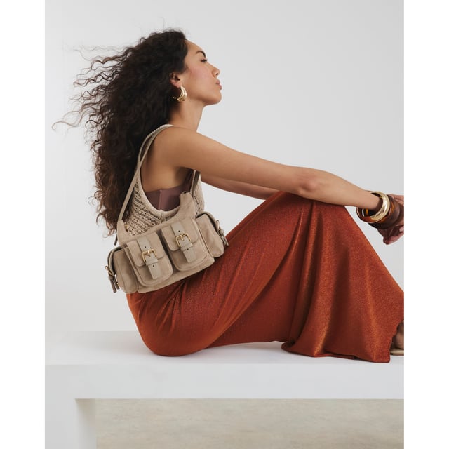 River Island Womens Beige Faux Suede Buckle Pocket Utility Bag Shoulder strap, Buckle pockets, Embossed branding, Zipped fastening, W 23cm x D 8cmAbout the brandFASHION IS OUR DNARiver Island is an icon of the British high street. Inspired by the latest trends and our heritage style archives, we've been serving style and leading trends for over sixty years.We make fashion for real people with real lives, who want to look real good. Because life's a celebration - let's dress for it.