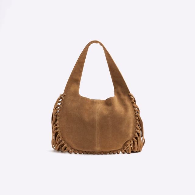 Suede, Broderie detail, Studded embellishment, Fringed, Popper fastening, Handle drop: 25cm, H: 25.5cm x W: 37cm x D: 0.5cmAbout the brandFASHION IS OUR DNARiver Island is an icon of the British high street. Inspired by the latest trends and our heritage style archives, we've been serving style and leading trends for over sixty years.We make fashion for real people with real lives, who want to look real good. Because life's a celebration - let's dress for it.