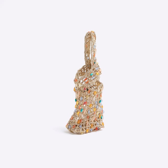 River Island Womens Beige Beaded Grab Bag Top handle, Beaded embellishment, Net design, H: 16cm x W: 18cm x D: 9cmAbout the brandFASHION IS OUR DNARiver Island is an icon of the British high street. Inspired by the latest trends and our heritage style archives, we've been serving style and leading trends for over sixty years.We make fashion for real people with real lives, who want to look real good. Because life's a celebration - let's dress for it.