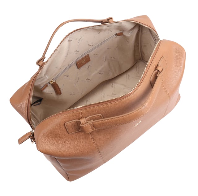 This Paul Costelloe ODELIA Weekend/Duffle Bag benefits from having top handles and an adjustable shoulder strap so you can wear it however you find most comfortable! Roomy enough for all your overnight essentials. It is sturdy yet light to carry. Perfect for long weekend stay or as a hospital bag for you and the new baby.  Designed with one large main compartment as well as a secure interior pockets, it can hold all your essentials with ease. D:21cm W:48cm H:26cm