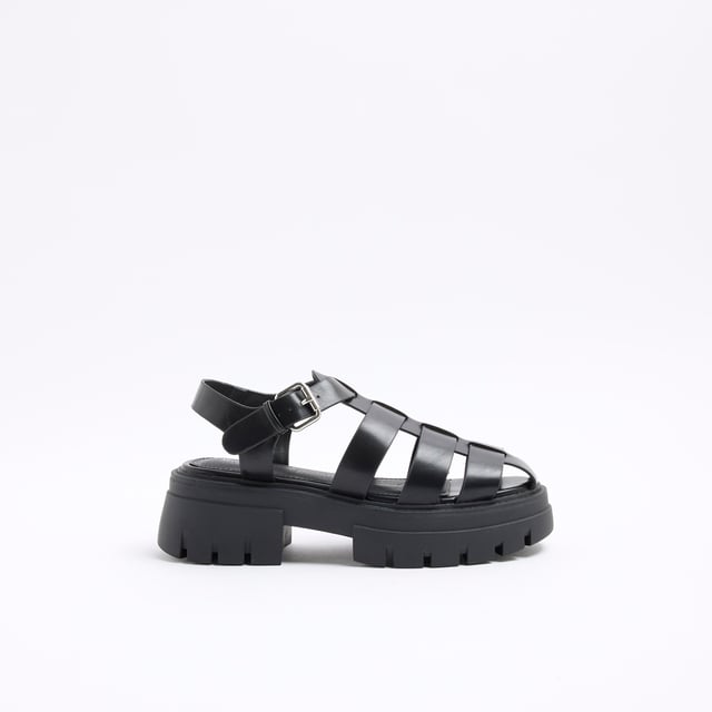 Faux leather fabric, Chunky detail, Cross strapped, Ankle strapped, Backless, Flat solesAbout the brandFASHION IS OUR DNARiver Island is an icon of the British high street. Inspired by the latest trends and our heritage style archives, we've been serving style and leading trends for over sixty years.We make fashion for real people with real lives, who want to look real good. Because life's a celebration - let's dress for it.