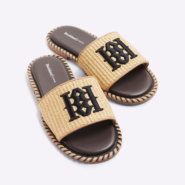 Raffia, Flat soles, Round open toe, Embroidered brandingAbout the brandFASHION IS OUR DNARiver Island is an icon of the British high street. Inspired by the latest trends and our heritage style archives, we've been serving style and leading trends for over sixty years.We make fashion for real people with real lives, who want to look real good. Because life's a celebration - let's dress for it.