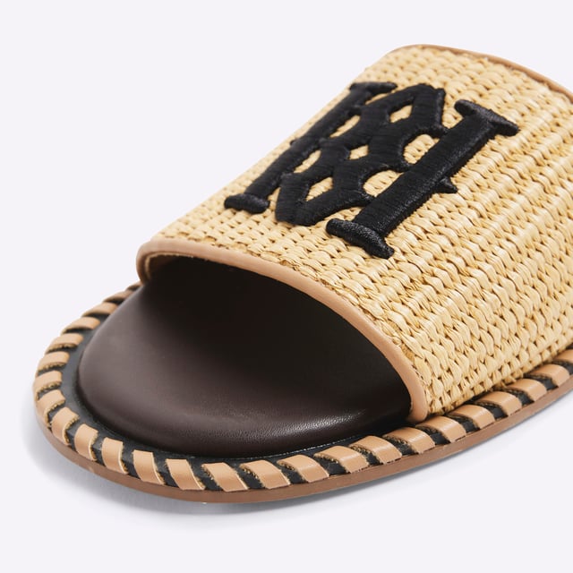 Raffia, Flat soles, Round open toe, Embroidered brandingAbout the brandFASHION IS OUR DNARiver Island is an icon of the British high street. Inspired by the latest trends and our heritage style archives, we've been serving style and leading trends for over sixty years.We make fashion for real people with real lives, who want to look real good. Because life's a celebration - let's dress for it.