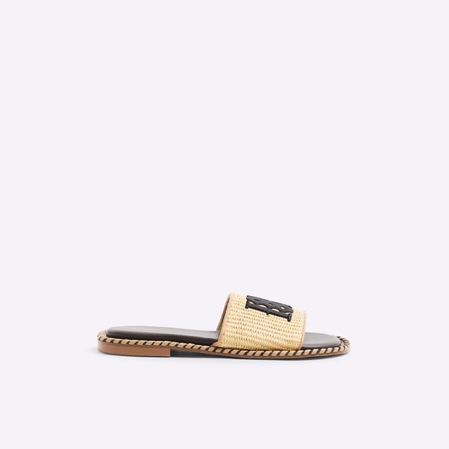 Raffia, Flat soles, Round open toe, Embroidered brandingAbout the brandFASHION IS OUR DNARiver Island is an icon of the British high street. Inspired by the latest trends and our heritage style archives, we've been serving style and leading trends for over sixty years.We make fashion for real people with real lives, who want to look real good. Because life's a celebration - let's dress for it.