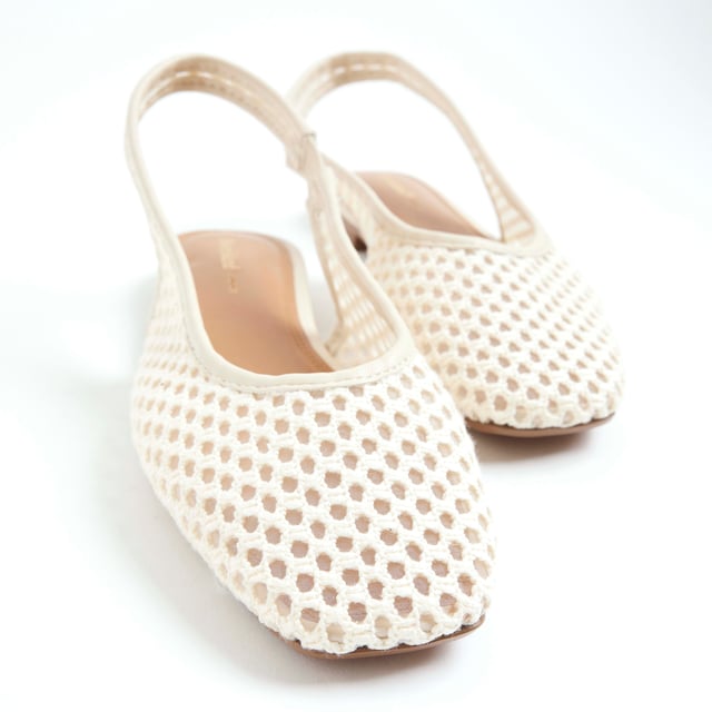 River Island Womens Cream Crochet Slingback Ballet Pumps Crochet, Flat soles, Square toe, Backless, Ankle strappedAbout the brandFASHION IS OUR DNARiver Island is an icon of the British high street. Inspired by the latest trends and our heritage style archives, we've been serving style and leading trends for over sixty years.We make fashion for real people with real lives, who want to look real good. Because life's a celebration - let's dress for it.