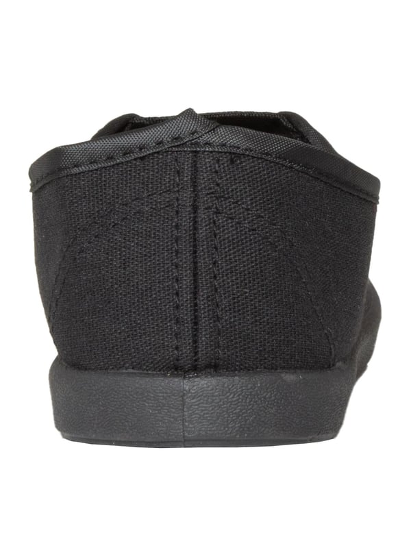 Simple, stylish, and built for comfort—these unisex school pumps are perfect for everyday wear. Made with a soft canvas upper and a matte finish, they offer a snug fit that’s both comfy and breathable. Packed in a brand-new poly bag, these shoes are crafted from high-quality materials to withstand daily school use. Great for PE, indoor activities, or general school wear
