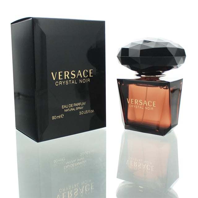 Versace design house launched Crystal Noir in 2004 as an oriental floral fragrance for women. Crystal Noir notes consist of ginger cardamom pepper African orange flower gardenia peony musk sandalwood and amber