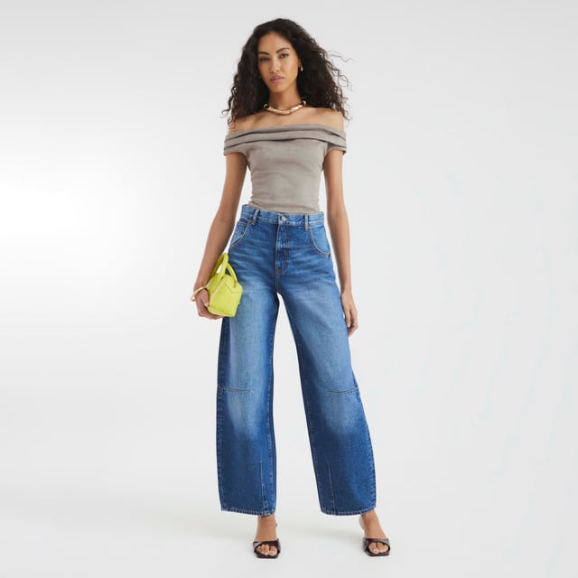 Denim fabric, Belt loops, Pockets, Balloon leg style, Zip and button fasteningAbout the brandFASHION IS OUR DNARiver Island is an icon of the British high street. Inspired by the latest trends and our heritage style archives, we've been serving style and leading trends for over sixty years.We make fashion for real people with real lives, who want to look real good. Because life's a celebration - let's dress for it.