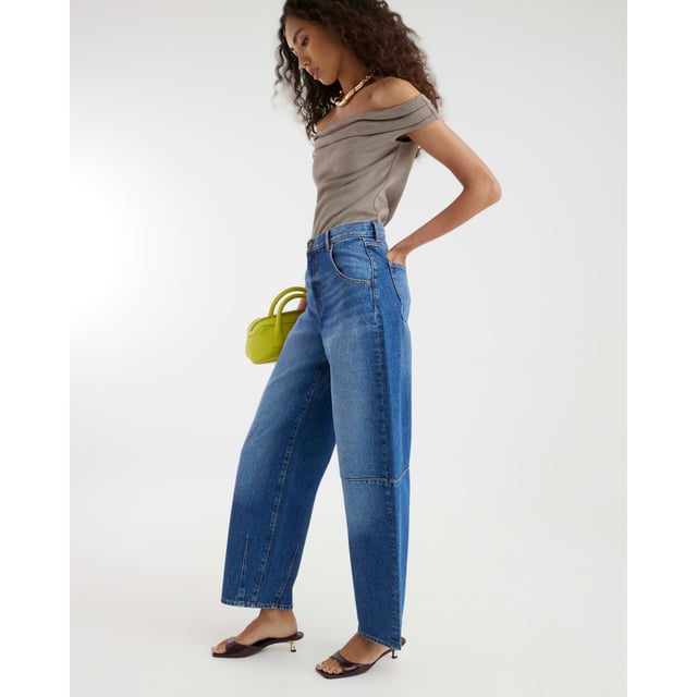 Denim fabric, Belt loops, Pockets, Balloon leg style, Zip and button fasteningAbout the brandFASHION IS OUR DNARiver Island is an icon of the British high street. Inspired by the latest trends and our heritage style archives, we've been serving style and leading trends for over sixty years.We make fashion for real people with real lives, who want to look real good. Because life's a celebration - let's dress for it.