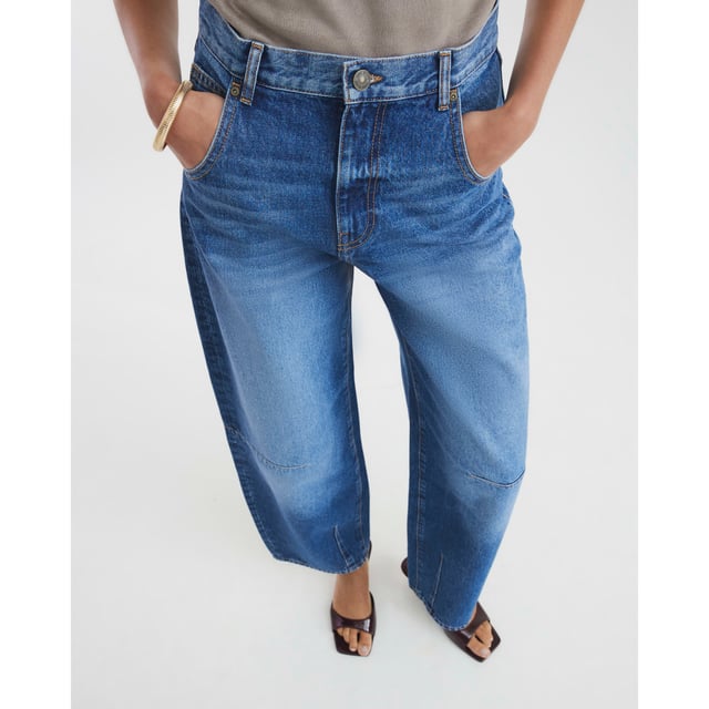 Denim fabric, Belt loops, Pockets, Balloon leg style, Zip and button fasteningAbout the brandFASHION IS OUR DNARiver Island is an icon of the British high street. Inspired by the latest trends and our heritage style archives, we've been serving style and leading trends for over sixty years.We make fashion for real people with real lives, who want to look real good. Because life's a celebration - let's dress for it.