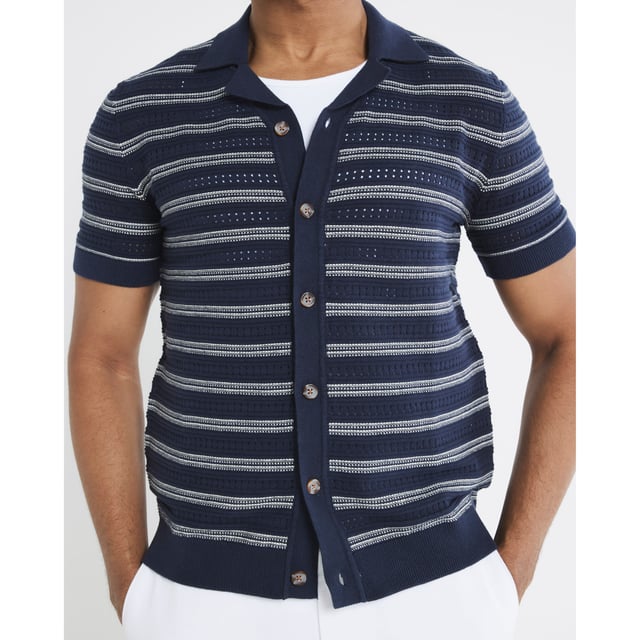 Collared, Stiped print, Textured, Buttoned fastening, Short sleeves, LightweightAbout the brandFASHION IS OUR DNARiver Island is an icon of the British high street. Inspired by the latest trends and our heritage style archives, we've been serving style and leading trends for over sixty years.We make fashion for real people with real lives, who want to look real good. Because life's a celebration - let's dress for it.