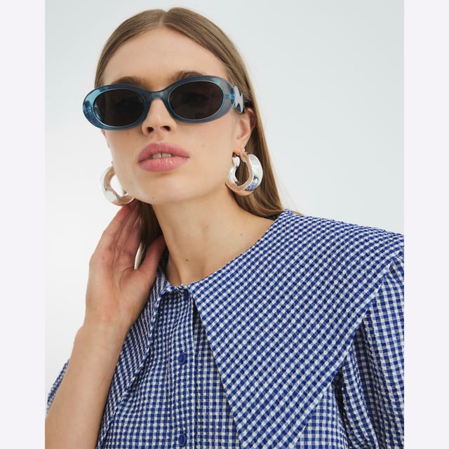 Gingham print, Short puff sleeves, Oversized collar, Tie detail, Button fasteningAbout the brandFASHION IS OUR DNARiver Island is an icon of the British high street. Inspired by the latest trends and our heritage style archives, we've been serving style and leading trends for over sixty years.We make fashion for real people with real lives, who want to look real good. Because life's a celebration - let's dress for it.