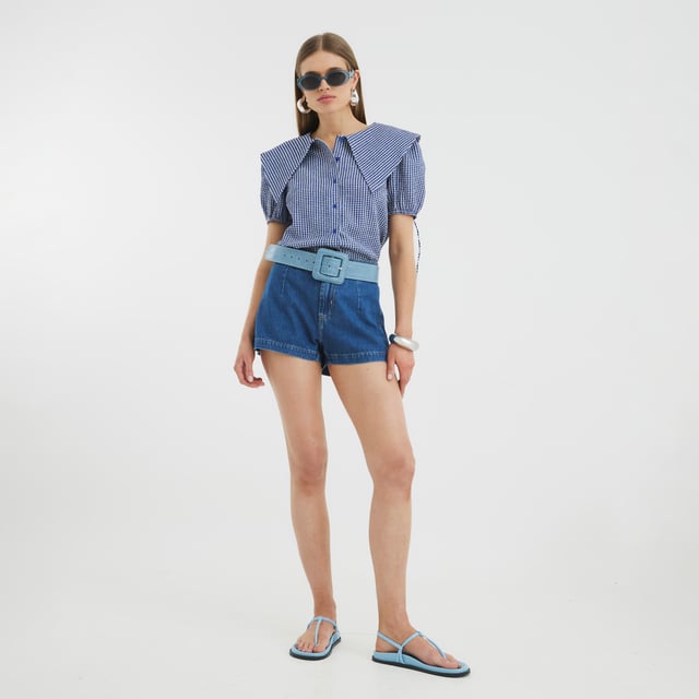 Gingham print, Short puff sleeves, Oversized collar, Tie detail, Button fasteningAbout the brandFASHION IS OUR DNARiver Island is an icon of the British high street. Inspired by the latest trends and our heritage style archives, we've been serving style and leading trends for over sixty years.We make fashion for real people with real lives, who want to look real good. Because life's a celebration - let's dress for it.