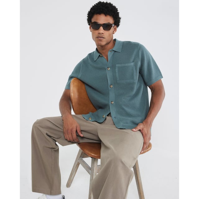 Collared, Crochet fabric, Chest pocket, Buttoned fastening, Short sleeves, LightweightAbout the brandFASHION IS OUR DNARiver Island is an icon of the British high street. Inspired by the latest trends and our heritage style archives, we've been serving style and leading trends for over sixty years.We make fashion for real people with real lives, who want to look real good. Because life's a celebration - let's dress for it.