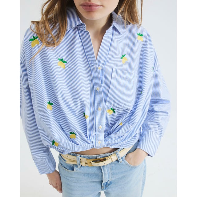 River Island Womens Blue Long Sleeve Striped Lemon Shirt Striped, Collared, Long sleeves, Chest pocket, Embroidered lemon print, Button fasteningAbout the brandFASHION IS OUR DNARiver Island is an icon of the British high street. Inspired by the latest trends and our heritage style archives, we've been serving style and leading trends for over sixty years.We make fashion for real people with real lives, who want to look real good. Because life's a celebration - let's dress for it.