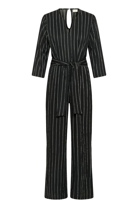 Jumpsuit für Damen mit bequemem Schnitt, geradem Bein und Keyhole-Ausschnitt. 3/4-Ärmel und Bindegürtel sorgen für Vielseitigkeit. Für verschiedene Anlässe geeignet.  Schonwäsche 30°, Nicht bleichen, Nicht im Trockner trocknen, Tropnass aufhängen im Schatten, Kalt bügeln max. 110° C, Nicht trockenreinigen  98% Polyester,2% Elasthan