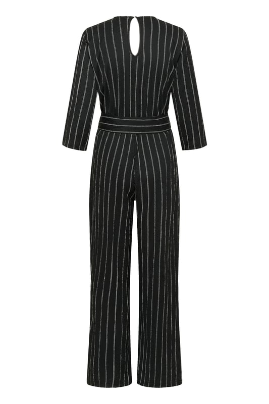 Jumpsuit für Damen mit bequemem Schnitt, geradem Bein und Keyhole-Ausschnitt. 3/4-Ärmel und Bindegürtel sorgen für Vielseitigkeit. Für verschiedene Anlässe geeignet.  Schonwäsche 30°, Nicht bleichen, Nicht im Trockner trocknen, Tropnass aufhängen im Schatten, Kalt bügeln max. 110° C, Nicht trockenreinigen  98% Polyester,2% Elasthan