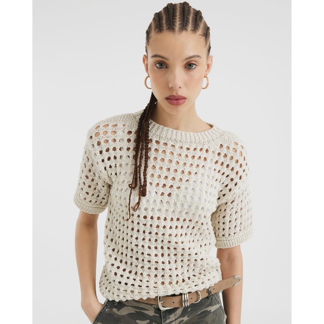 Round neck, Crochet, Short sleeves, Open knit designAbout the brandFASHION IS OUR DNARiver Island is an icon of the British high street. Inspired by the latest trends and our heritage style archives, we've been serving style and leading trends for over sixty years.We make fashion for real people with real lives, who want to look real good. Because life's a celebration - let's dress for it.