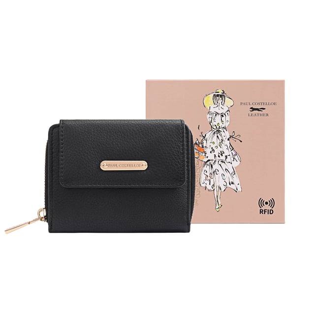 Crafted from soft leather, this elegant purse is designed for both style and function, featuring twin coin sections for easy access and separation. It offers ample card slots, a dedicated note section, and a clear card/ID display window for added convenience. Finished with a sleek brand logo plate on the front, it comes beautifully packaged in a gift box-perfect for yourself or someone special. D:3.4cm W:12.3cm H:9.7cm