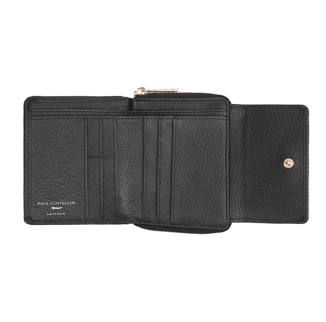 Crafted from soft leather, this elegant purse is designed for both style and function, featuring twin coin sections for easy access and separation. It offers ample card slots, a dedicated note section, and a clear card/ID display window for added convenience. Finished with a sleek brand logo plate on the front, it comes beautifully packaged in a gift box-perfect for yourself or someone special. D:3.4cm W:12.3cm H:9.7cm